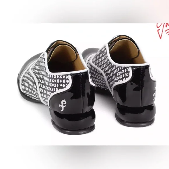 SOLD! Fluevog NEW Fellowship Martha x/o print contrast lace-up loafers -10/10.5 - Picture 16 of 16